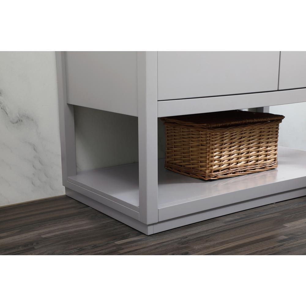 42 inch Single bathroom vanity in grey with backsplash. Picture 6