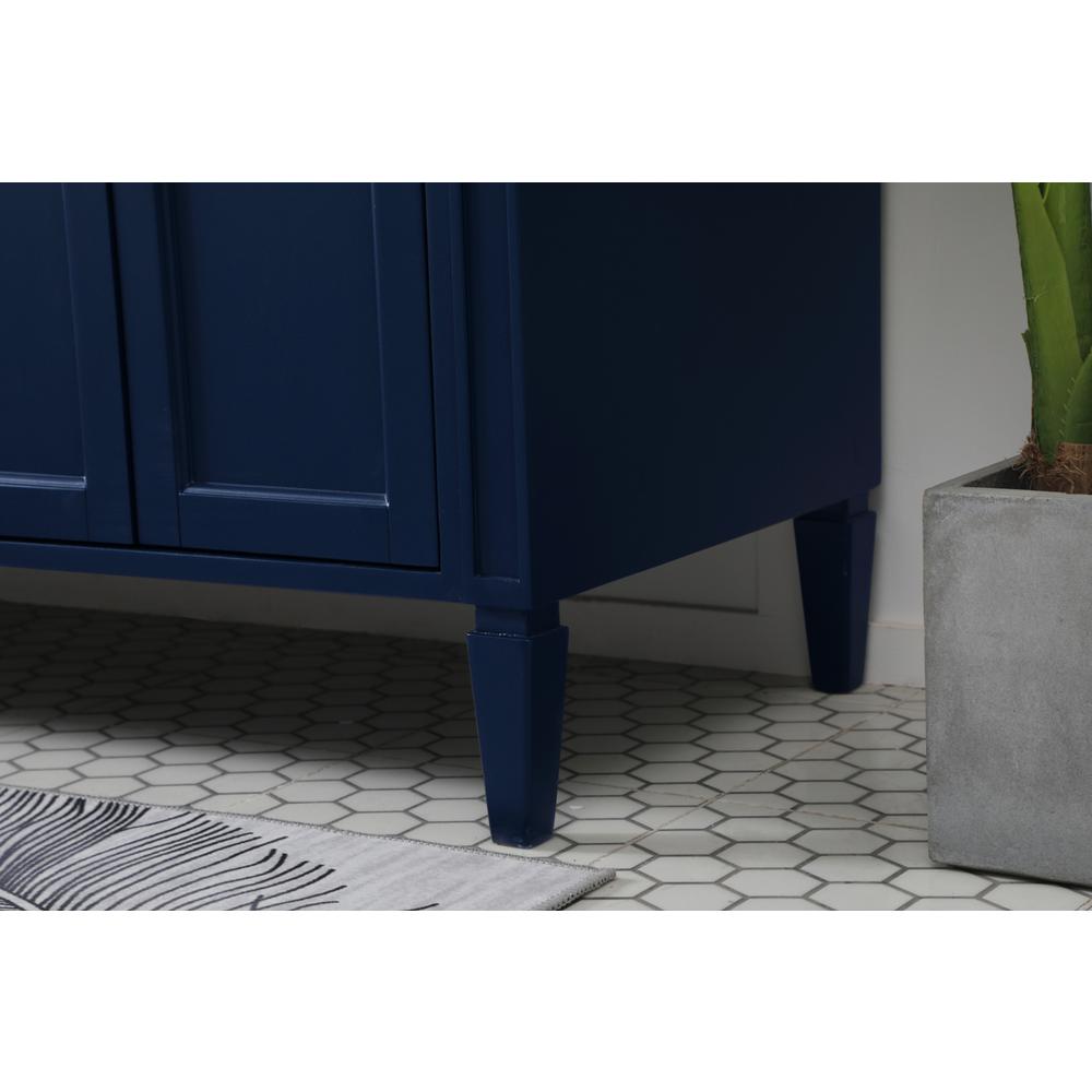 60 inch double bathroom vanity in blue. Picture 5