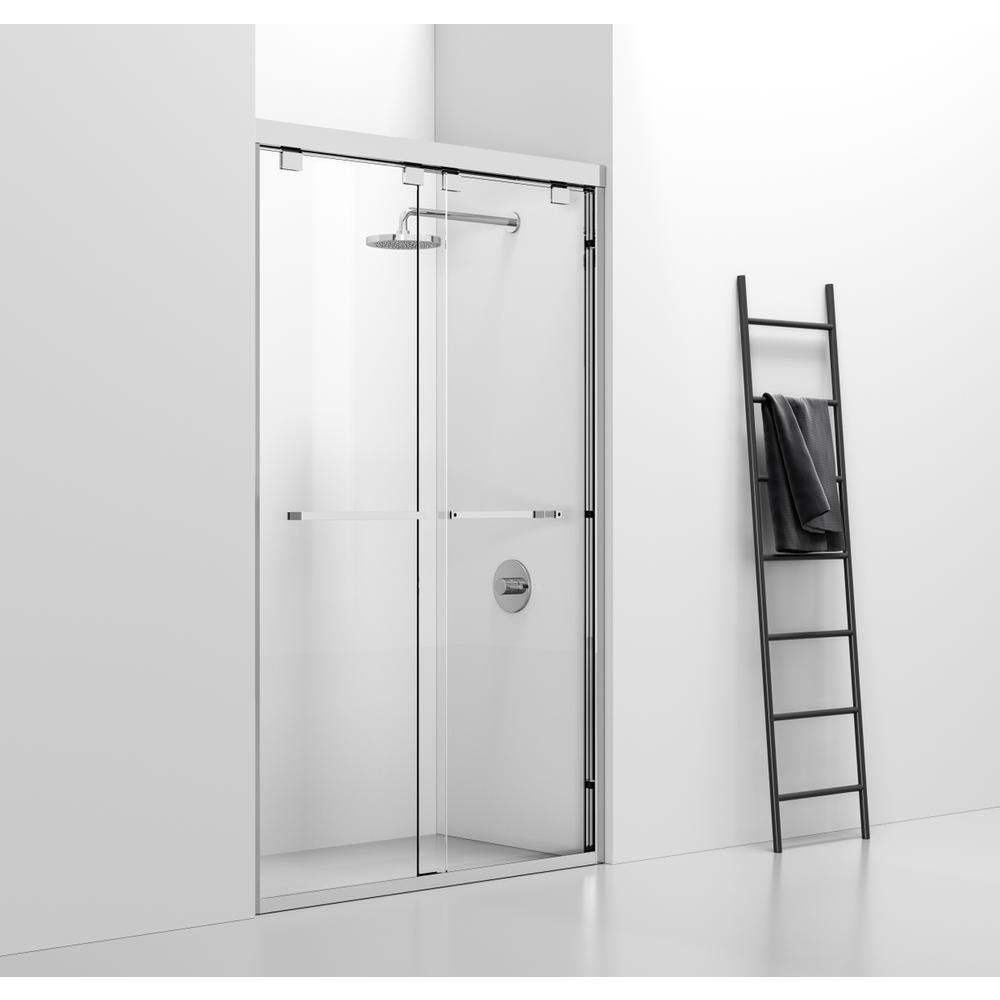Semi-frameless shower door 48 x 76 Polished Chrome. Picture 2
