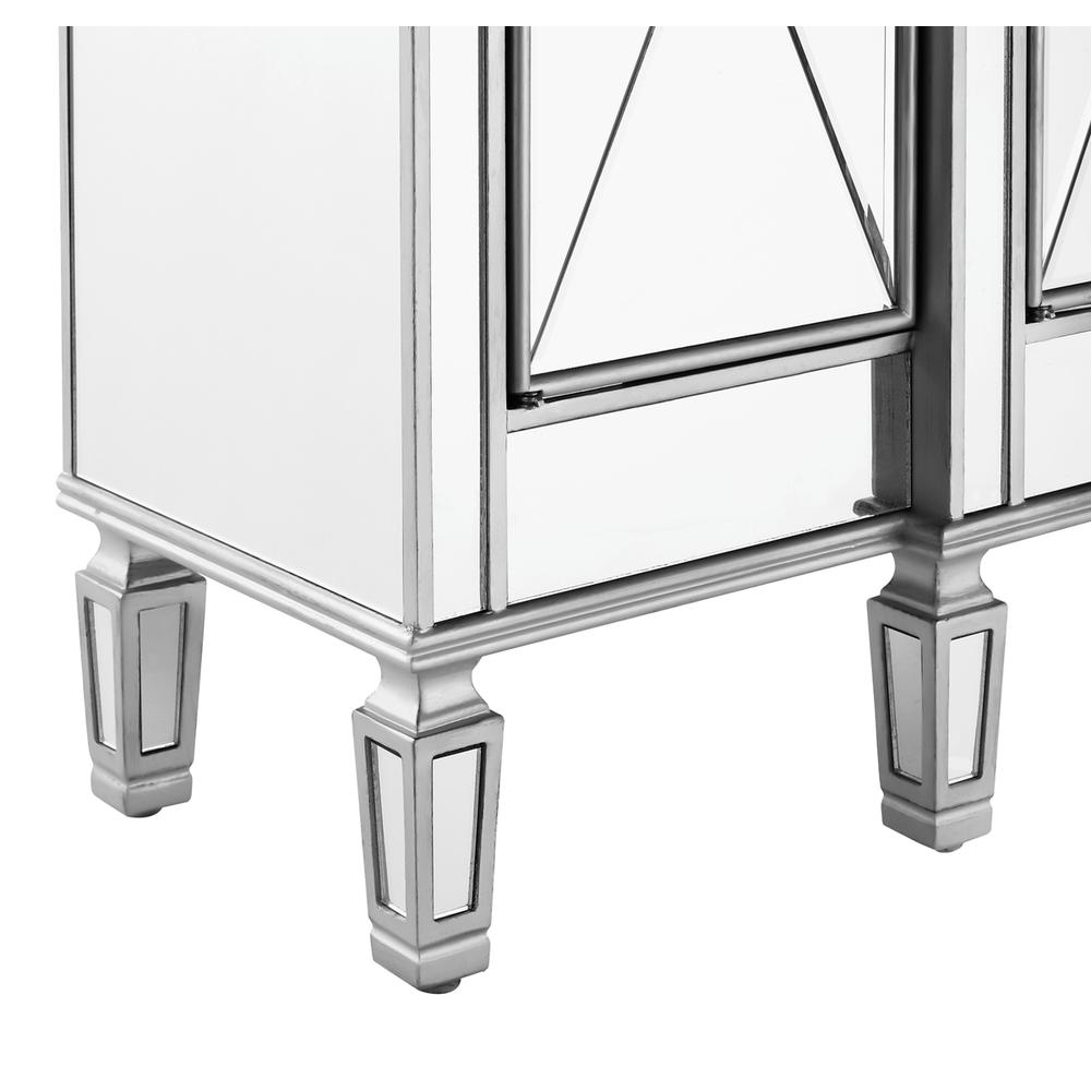3 Drawer 4 Door Cabinet 48 .In. X 14 In. X 36 In. in silver Clear. Picture 7