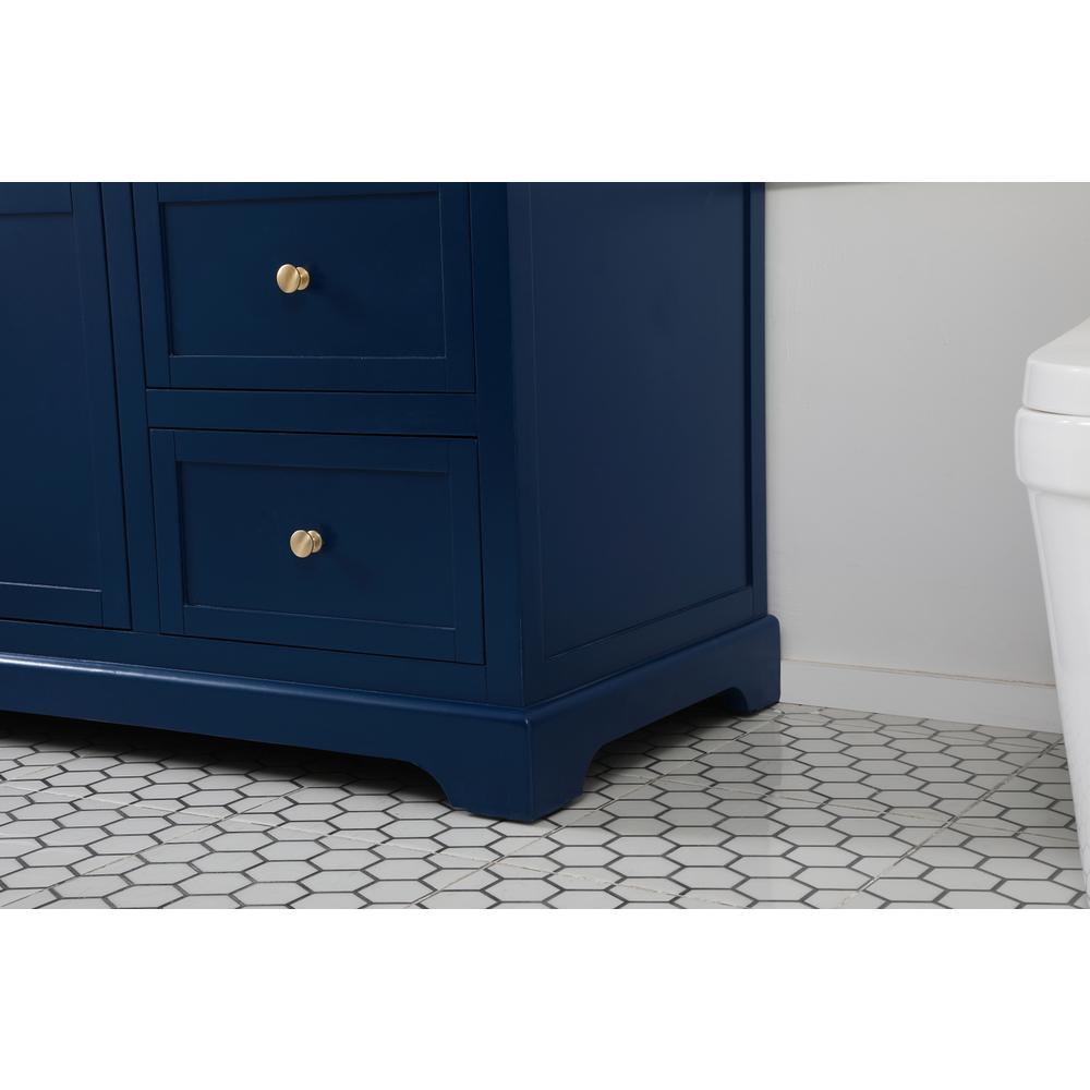 60 inch Single bathroom vanity in blue. Picture 6