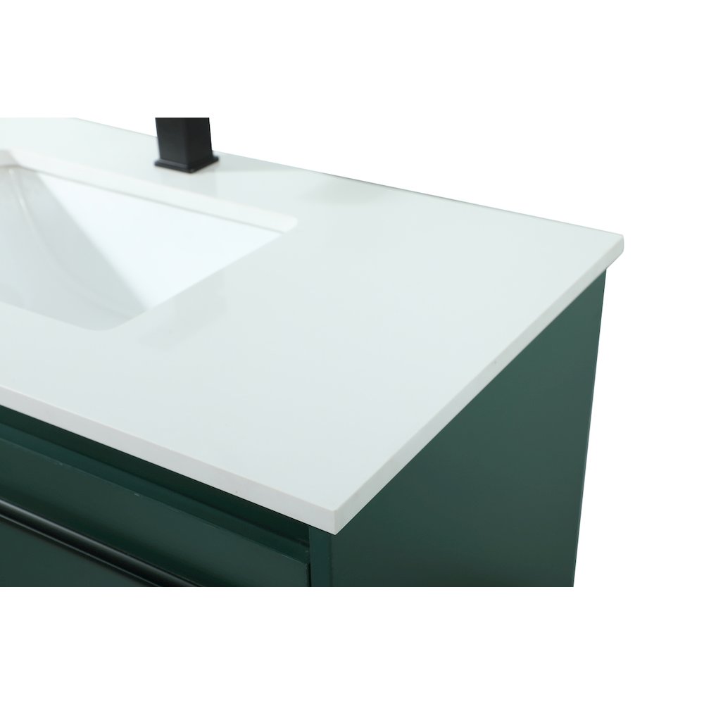 36 Inch Single Bathroom Vanity In Green. Picture 12