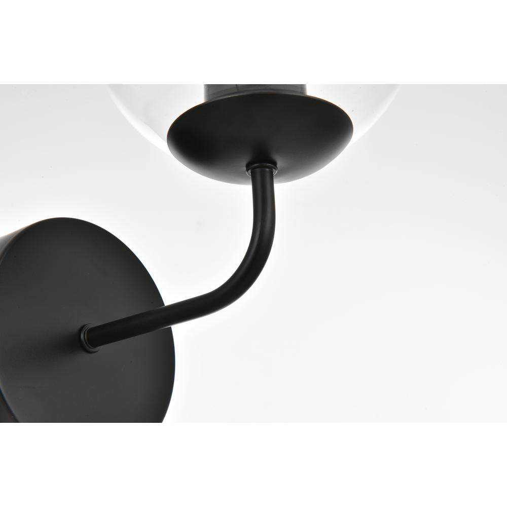 Genesis 1 light Black and Clear Bath Sconce. Picture 5