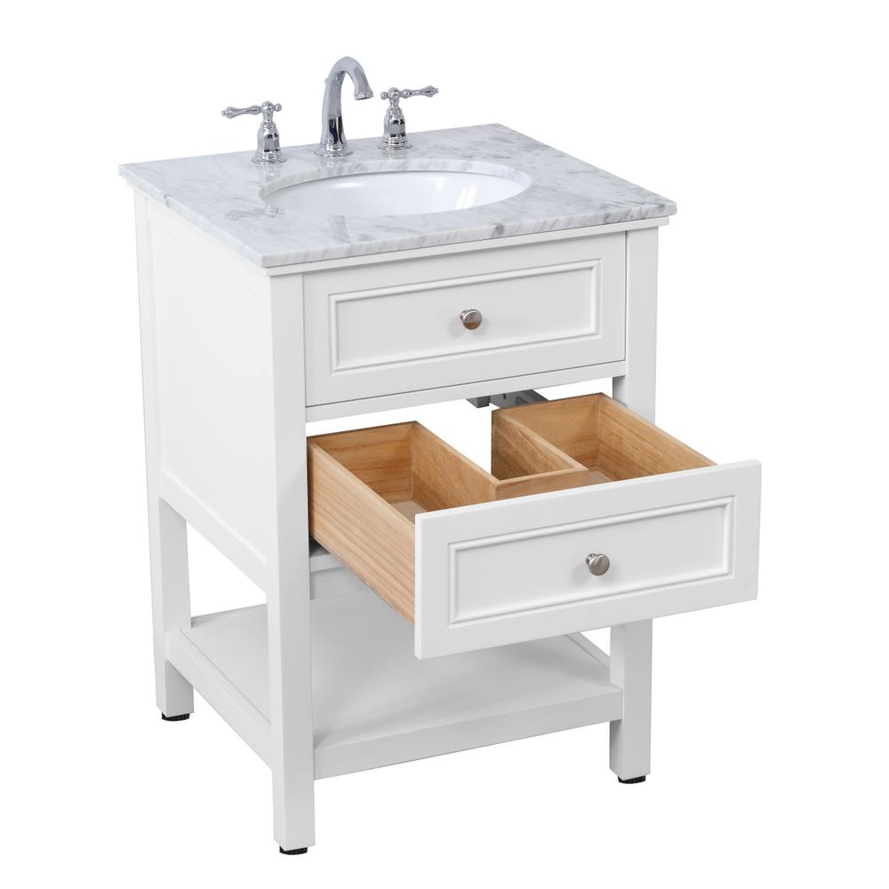 42 in. Single bathroom vanity set in White. Picture 13