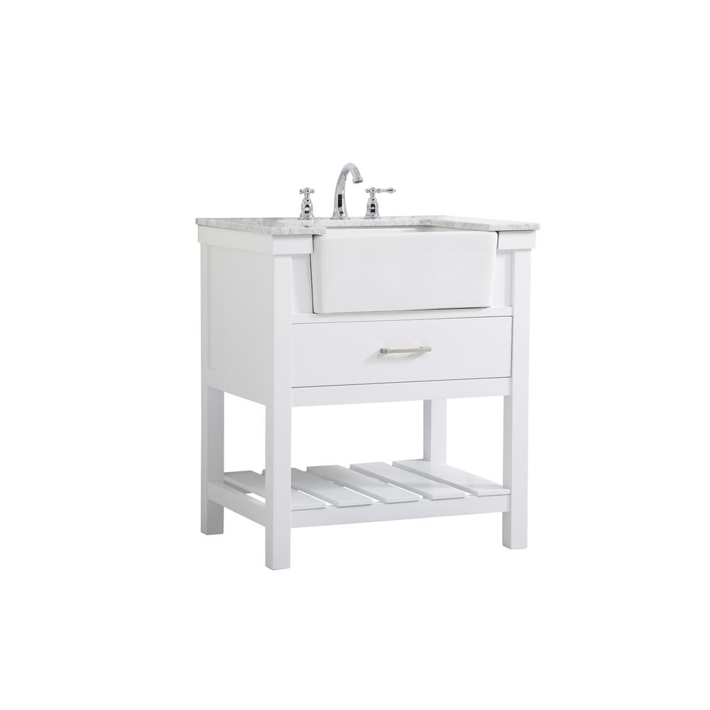 30 inch Single bathroom vanity in white. Picture 7