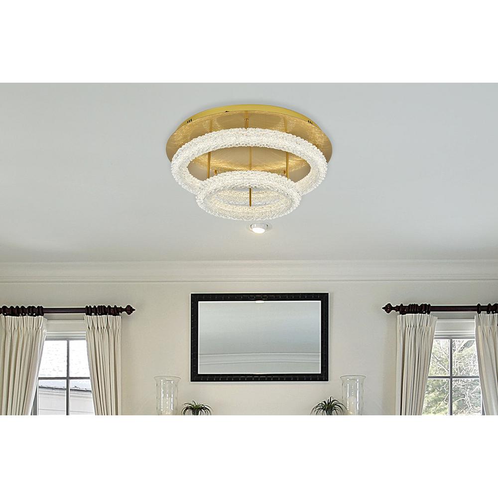 Bowen 26 inch Adjustable LED Flush Mount in Satin Gold. Picture 10