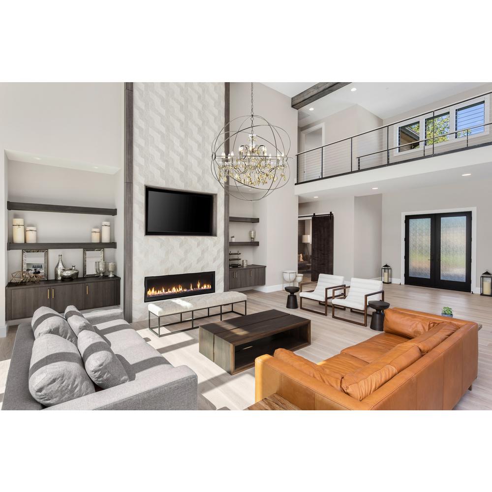 Geneva 18 light polished nickel Chandelier Golden Teak (Smoky) Royal Cut crystal. Picture 7