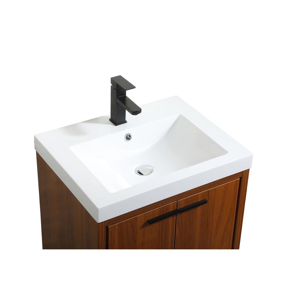 24 inch Single bathroom vanity in Teak. Picture 10