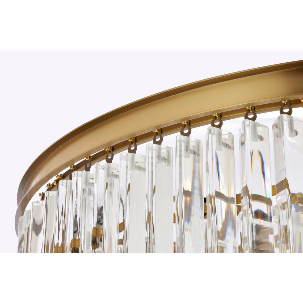 Sydney 36.5 inch spiral crystal chandelier in satin gold. Picture 4