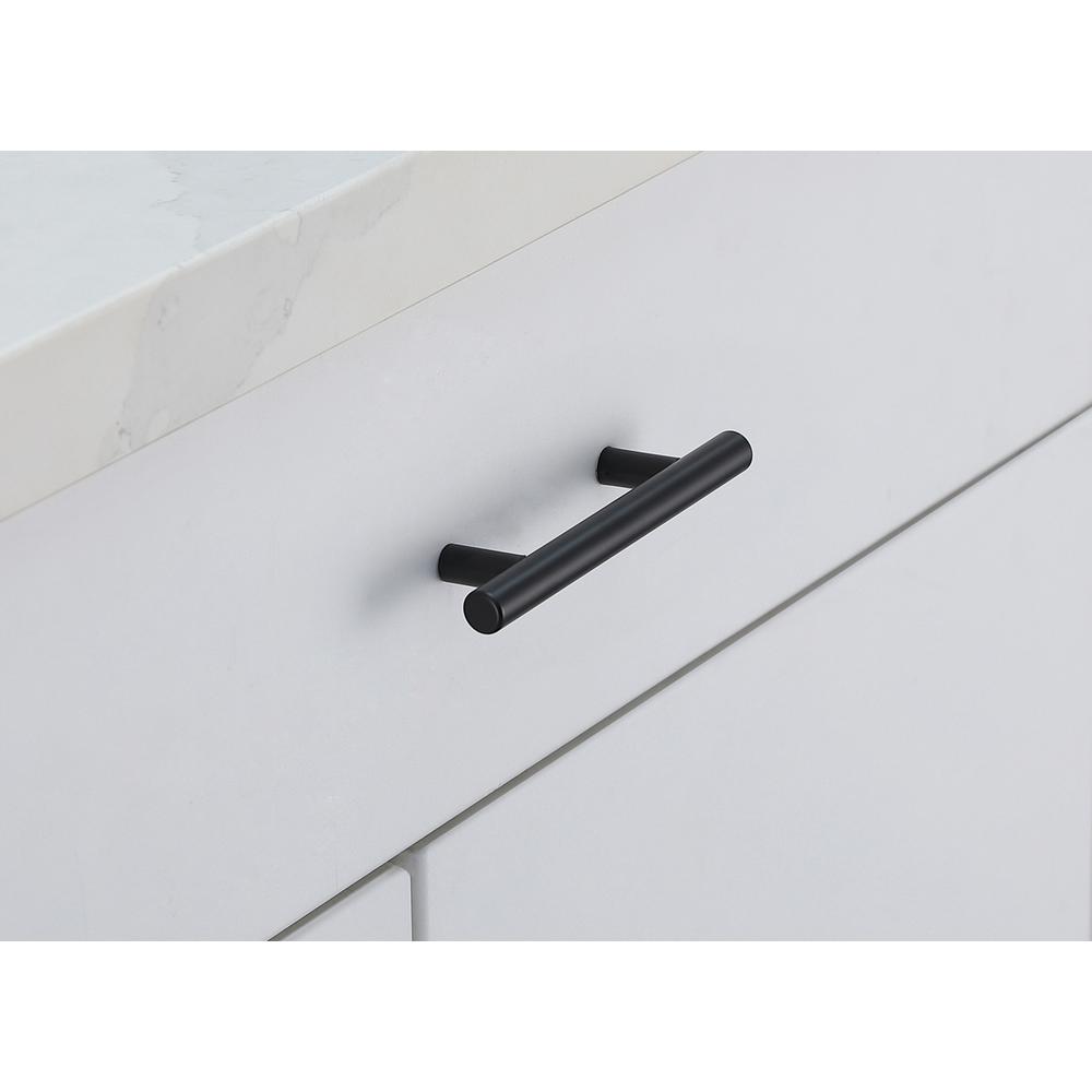 Quinn 3" Center to Center Matte Black Bar Pull Multipack (set of 10). Picture 2