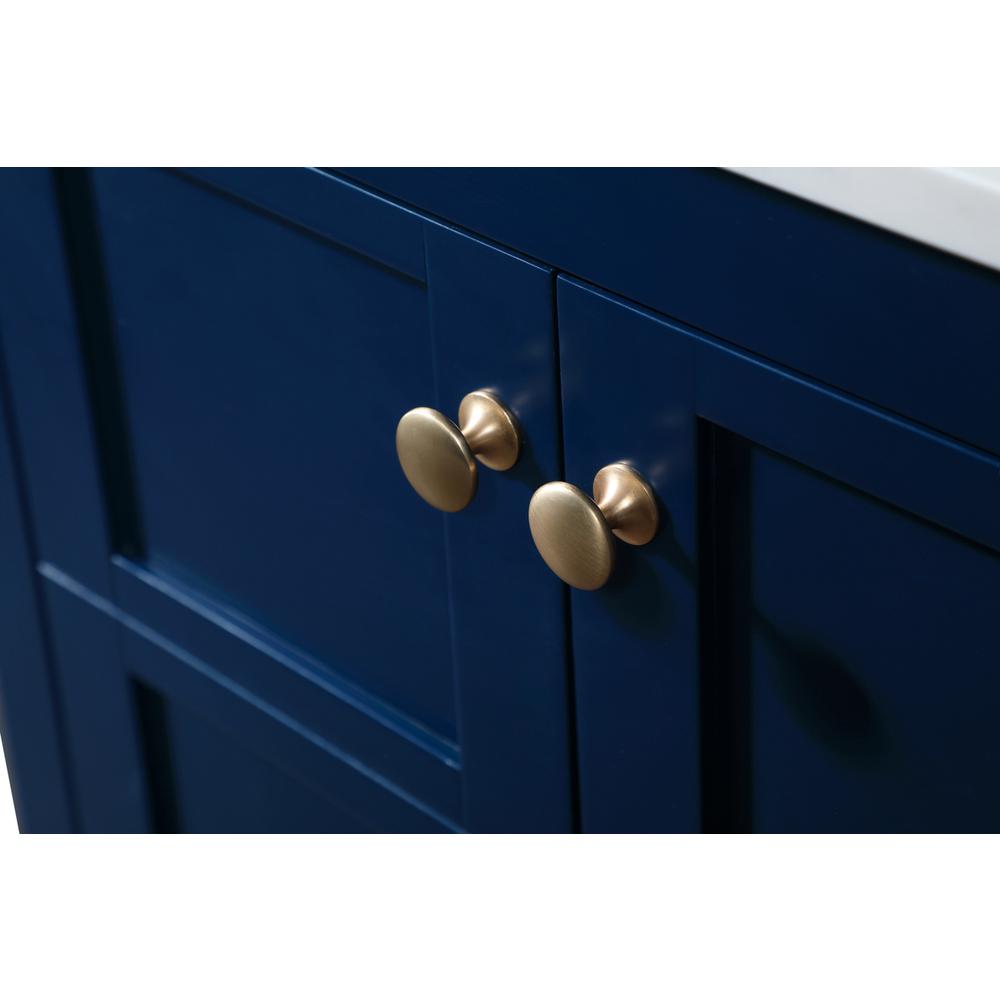 24 inch Single bathroom vanity in blue. Picture 12