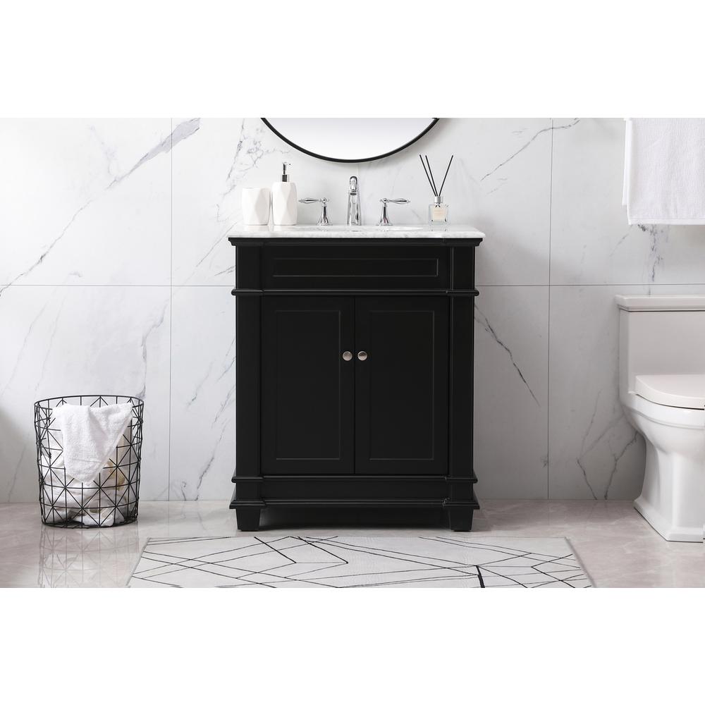 30 inch Single bathroom vanity set in black. Picture 14