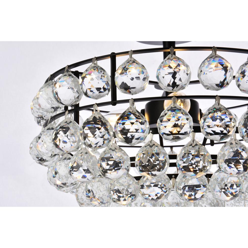 Savannah 16 inch flush mount in black. Picture 4