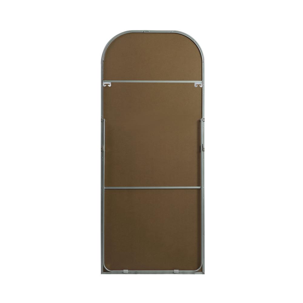 Metal Frame Arch Full Length Mirror 32x76 Inch in Silver. Picture 10
