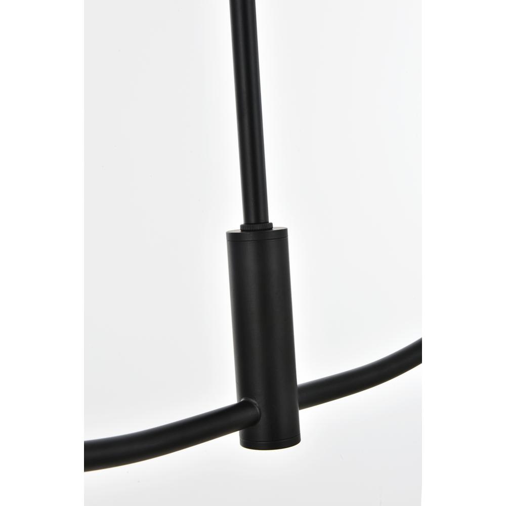 Nyomi 42 inch chandelier in Black. Picture 4