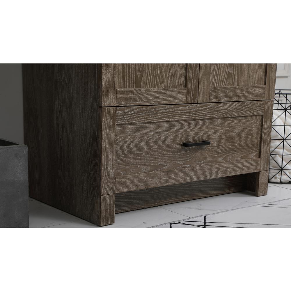30 inch Single Bathroom Vanity in Weathered oak with Backsplash. Picture 6