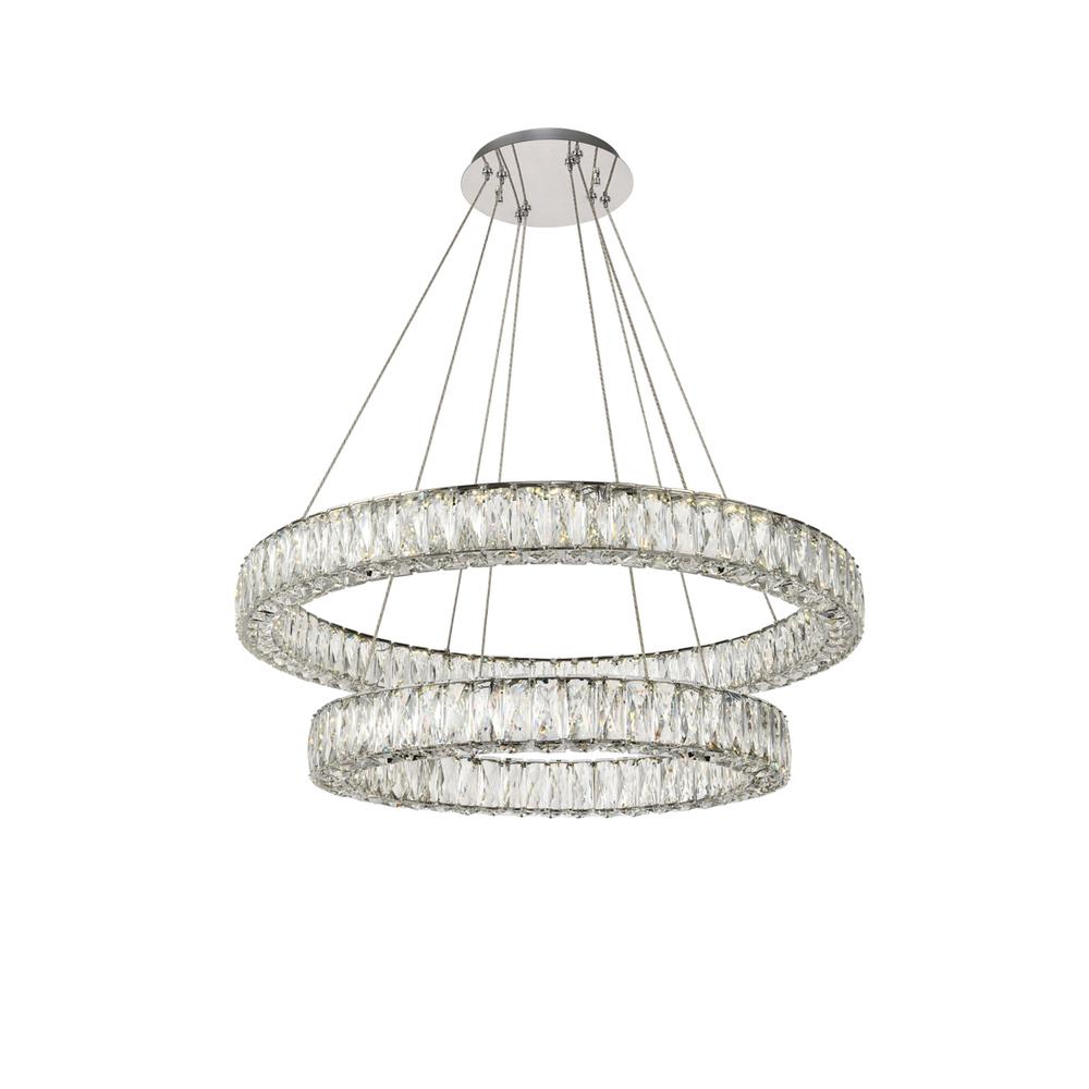 Monroe Integrated LED chip light Chrome Chandelier Clear Royal Cut Crystal. Picture 2