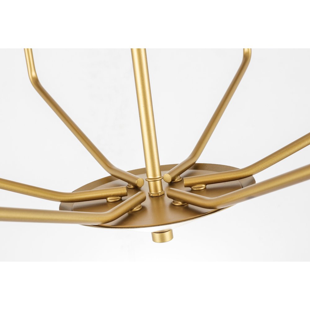 Enzo 6 Light Brass Pendant. Picture 9