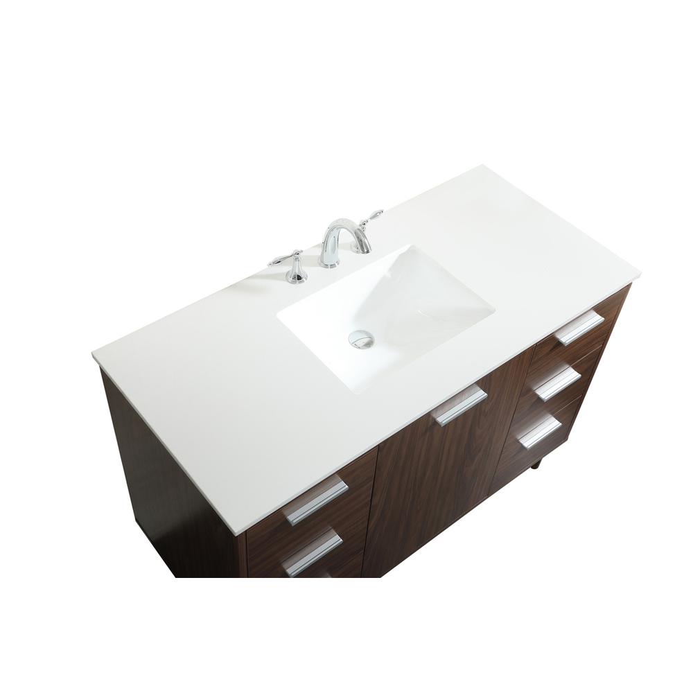 48 inch bathroom vanity in Walnut. Picture 10