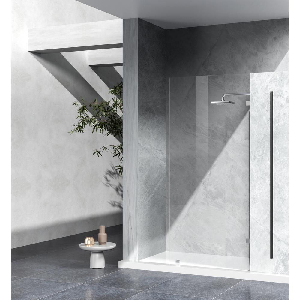 Fixed frameless shower door 35 x 78 Polished Chrome. Picture 8