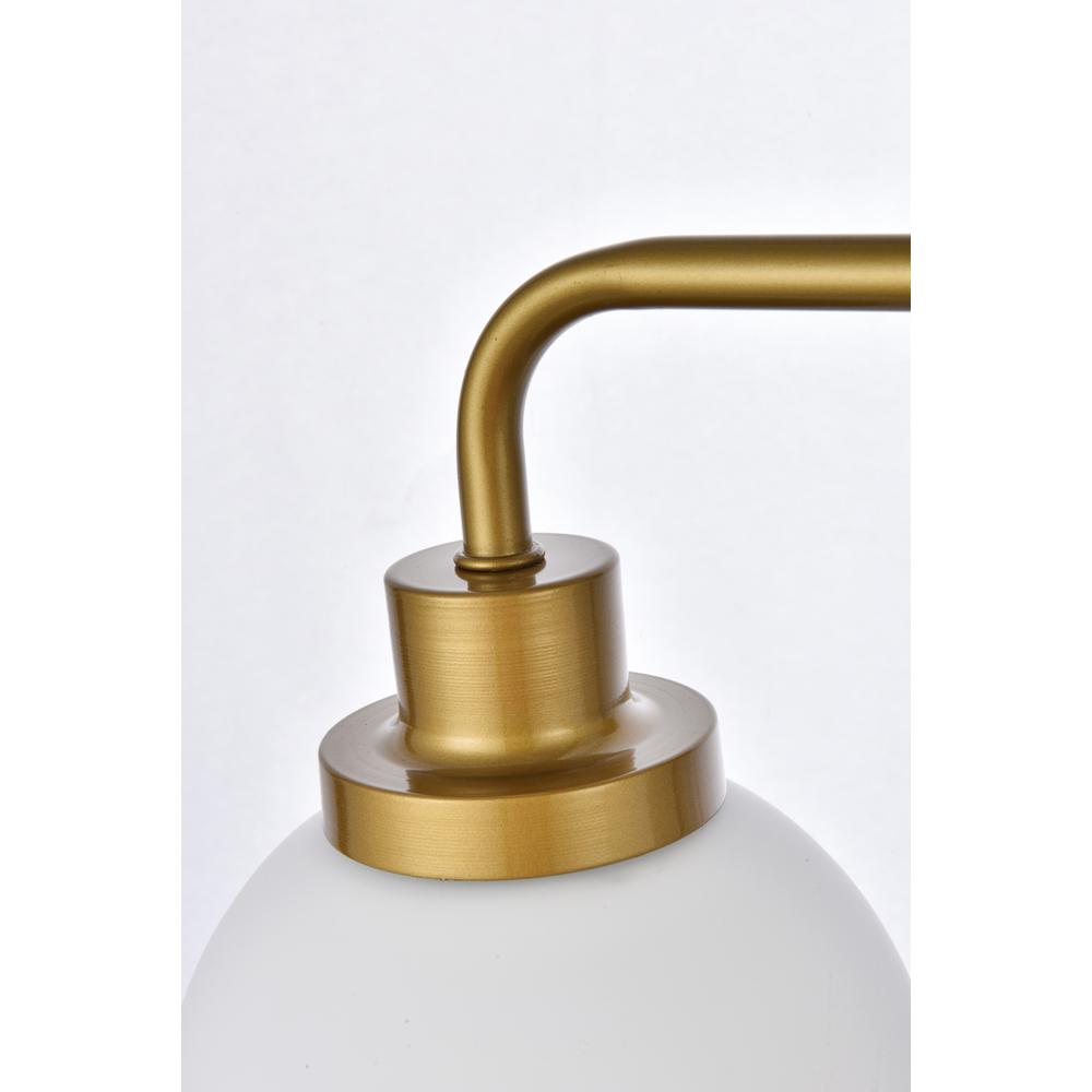 Hanson 4 lights bath sconce in brass with frosted shade. Picture 5