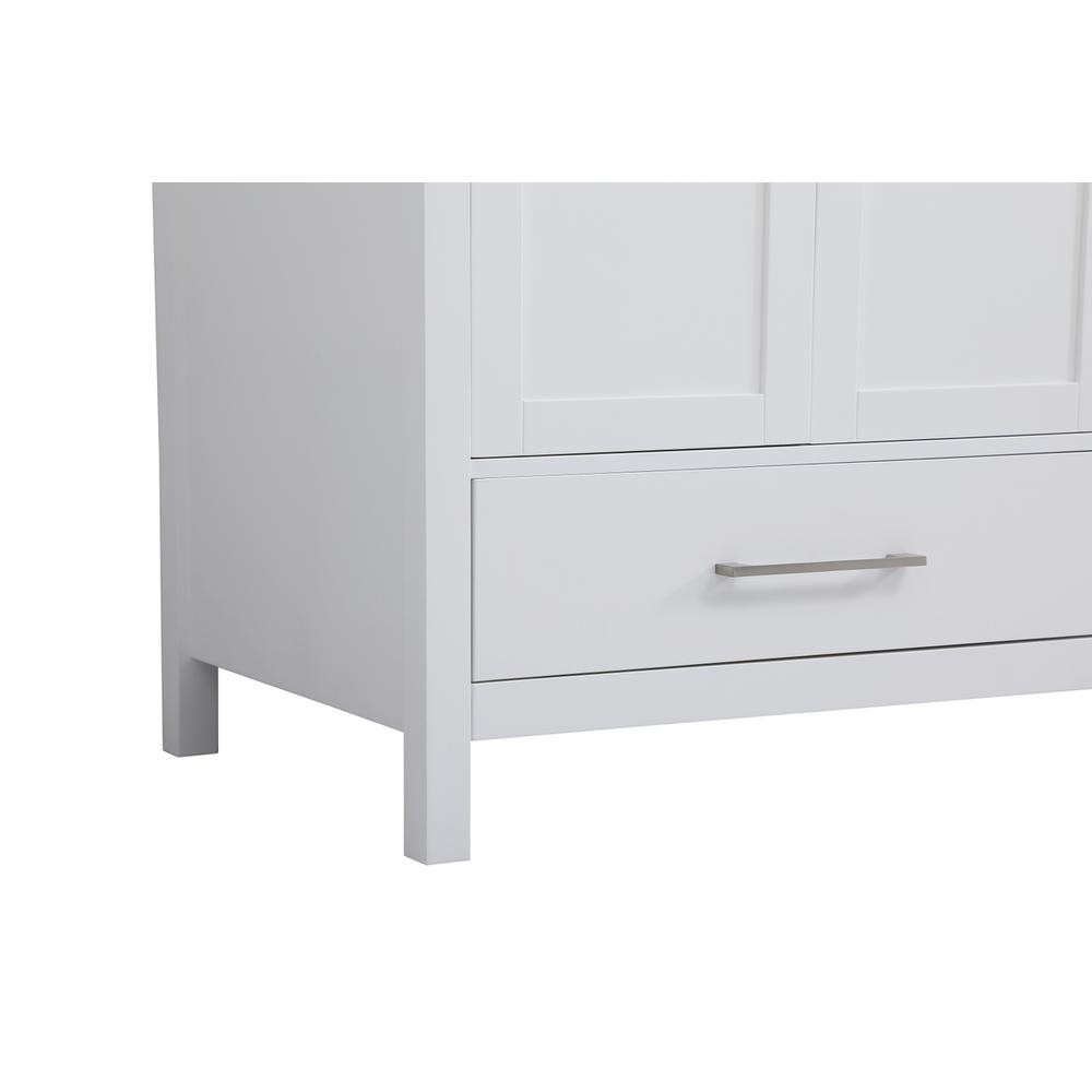 42 inch Single Bathroom Vanity in White with Backsplash. Picture 12
