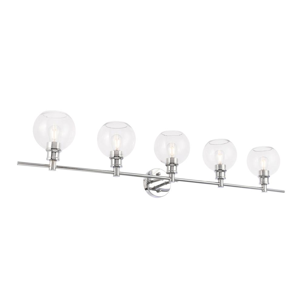 Collier 5 light Chrome and Clear glass Wall sconce. Picture 4