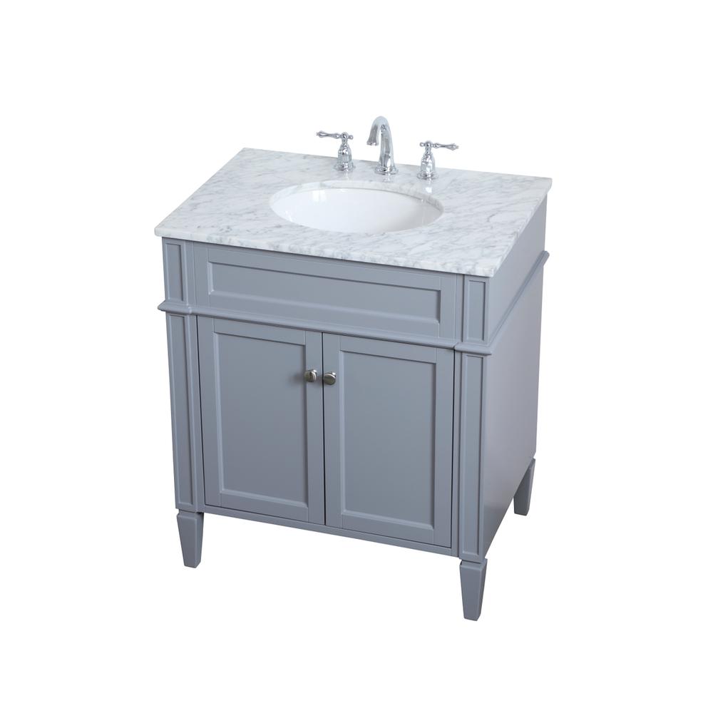 30 inch Single bathroom vanity in Grey. Picture 7