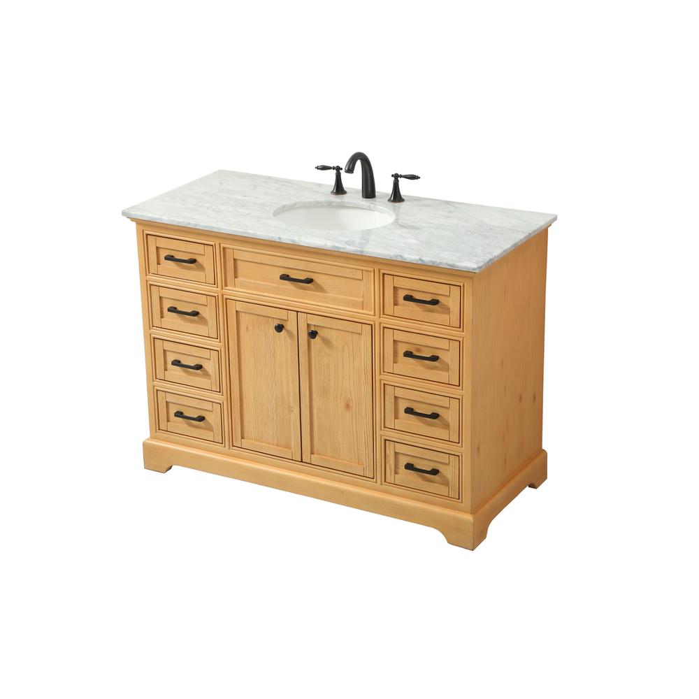 48 inch Single bathroom vanity in natural wood. Picture 8