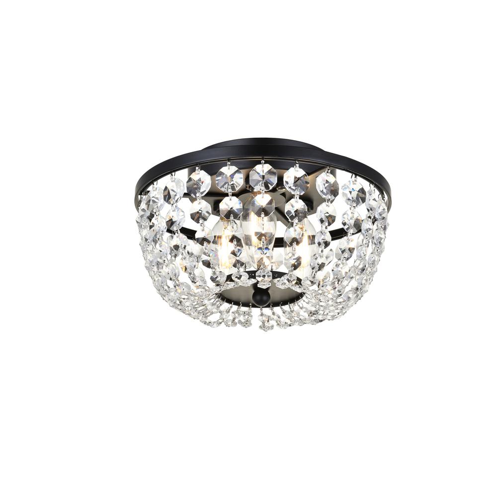 Cora 10 inch flush mount in black. Picture 2