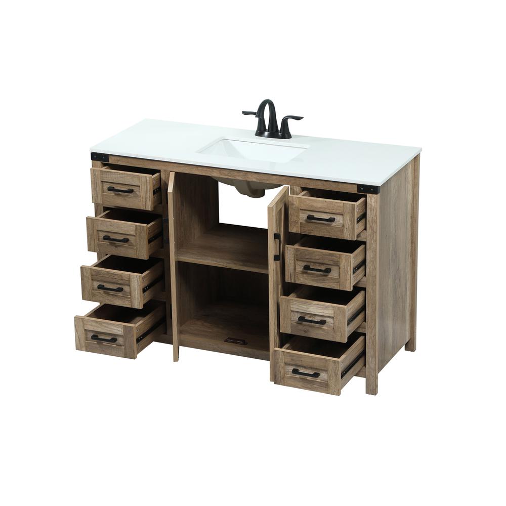48 inch Single bathroom vanity in natural oak. Picture 9