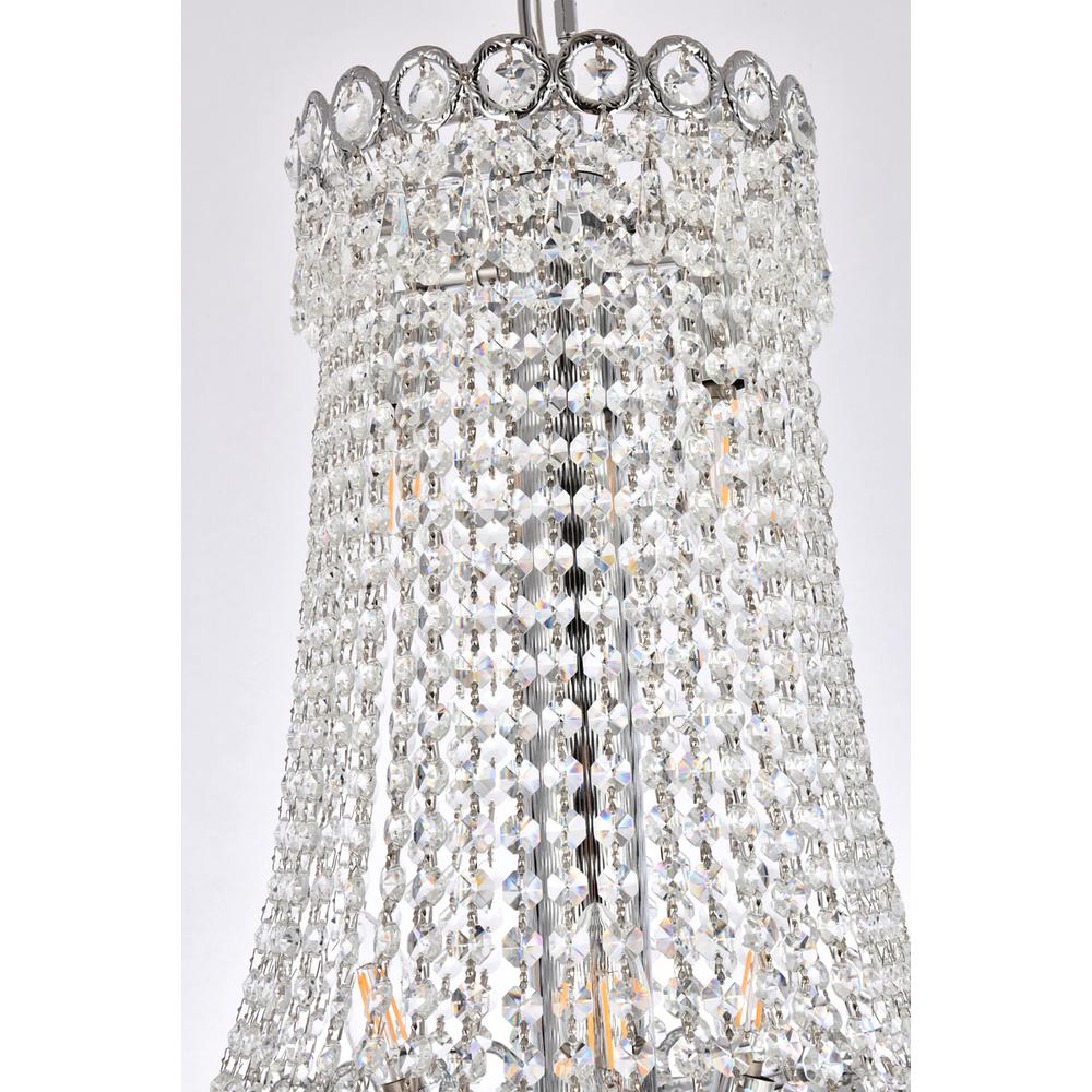 Century 17 light Chrome Chandelier Clear Royal Cut Crystal. Picture 5
