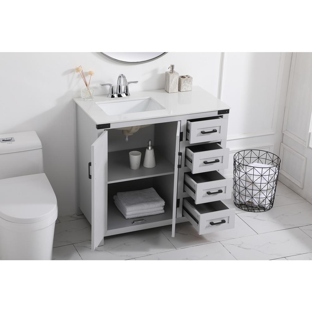 36 inch bathroom vanity in Grey. Picture 3
