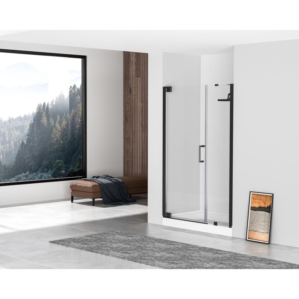 48x32 inch Single threshold shower tray center drain in glossy white. Picture 10
