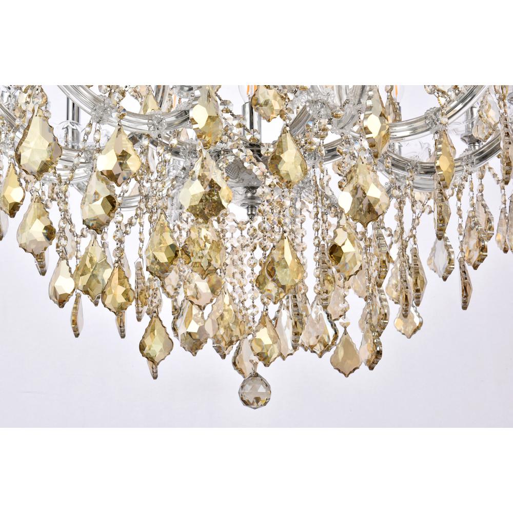 Maria Theresa 19 light Chrome Chandelier Golden Teak (Smoky) Royal Cut Crystal. Picture 3