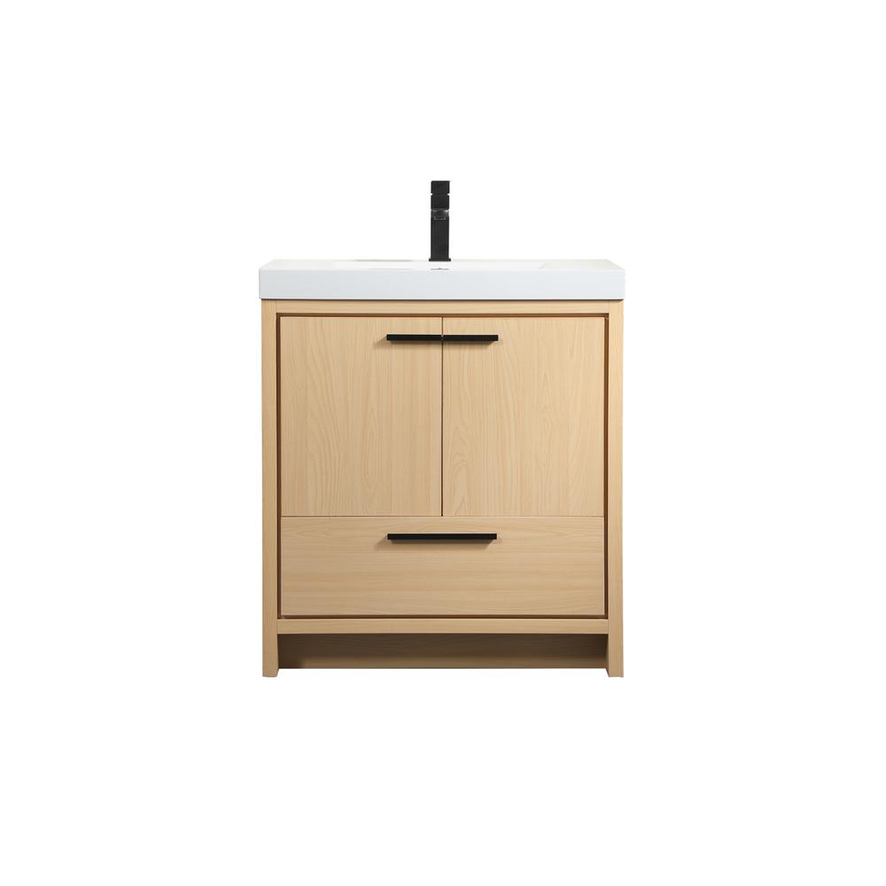30 inch Single bathroom vanity in Maple. Picture 1