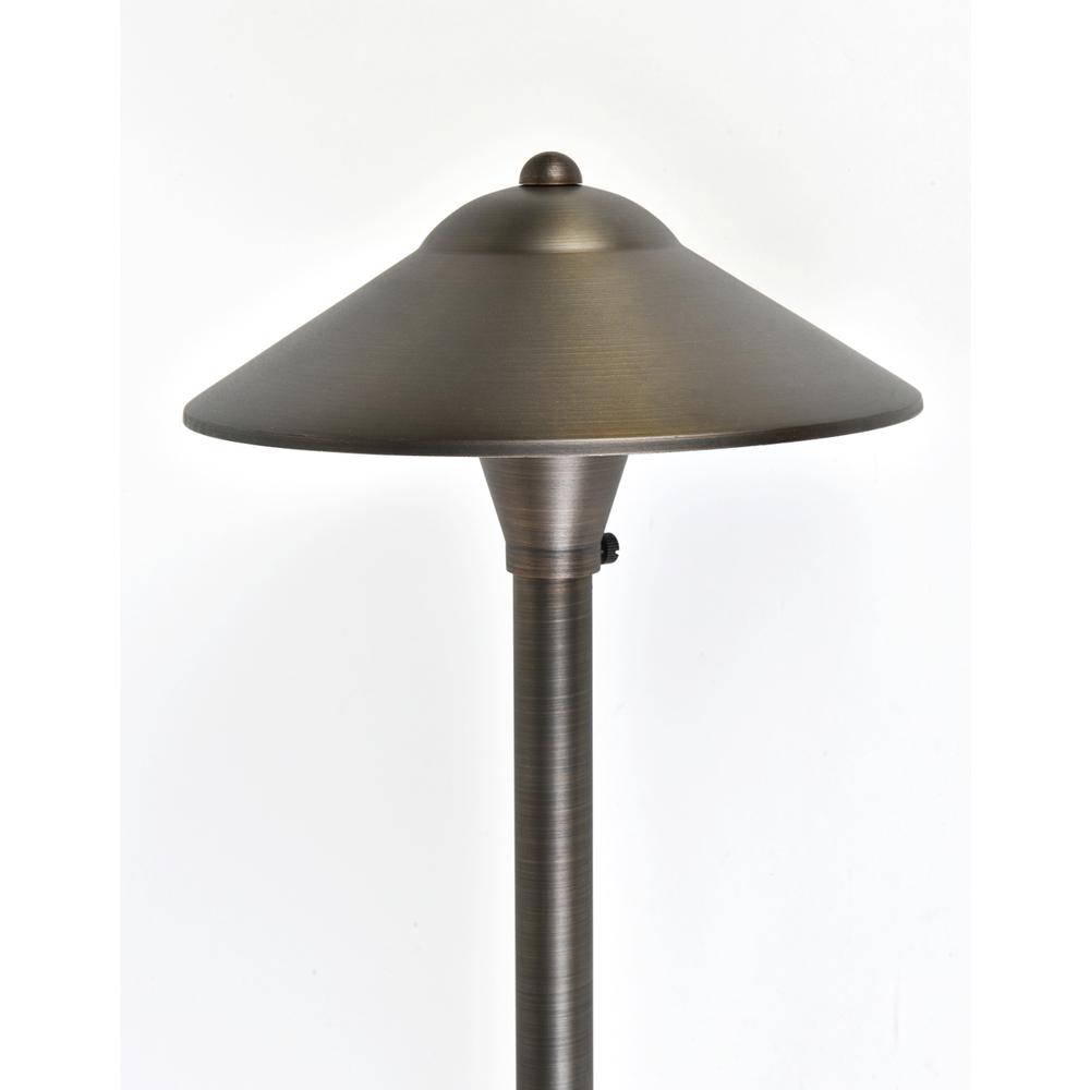 Path Light D9 H24 Antique Brass Includes Stake G4 Halogen 20W. Picture 3