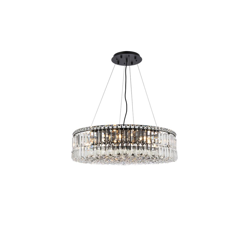 Maxime 28 inch black chandelier. Picture 1