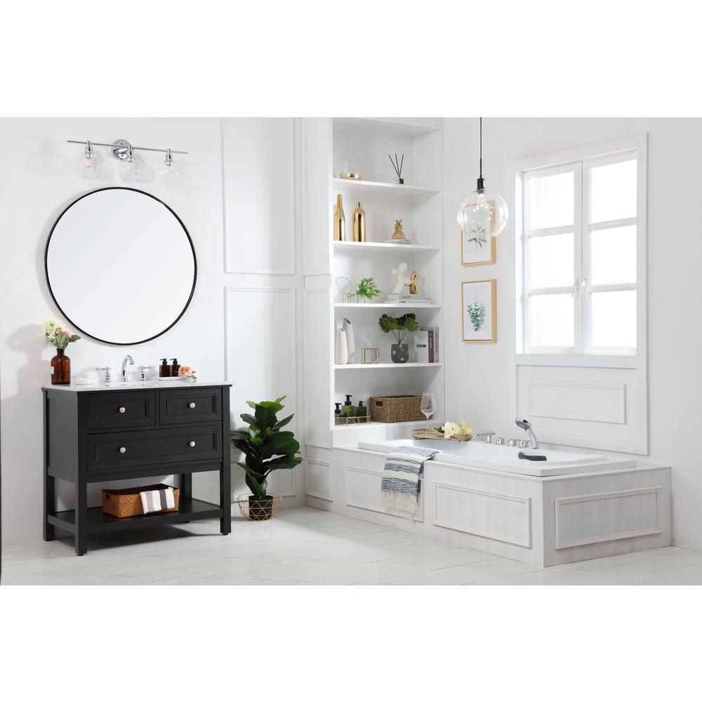 36 in. Single bathroom vanity set in Black. Picture 8