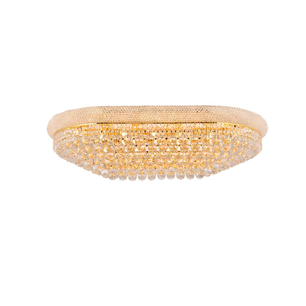 Primo 24 light Gold Flush Mount Clear Royal Cut Crystal. Picture 1