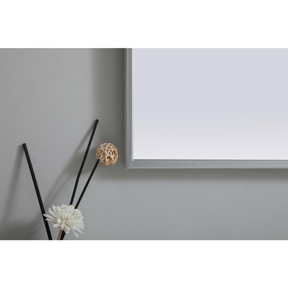Metal Frame Arch Mirror 27x40 Inch in Silver. Picture 5