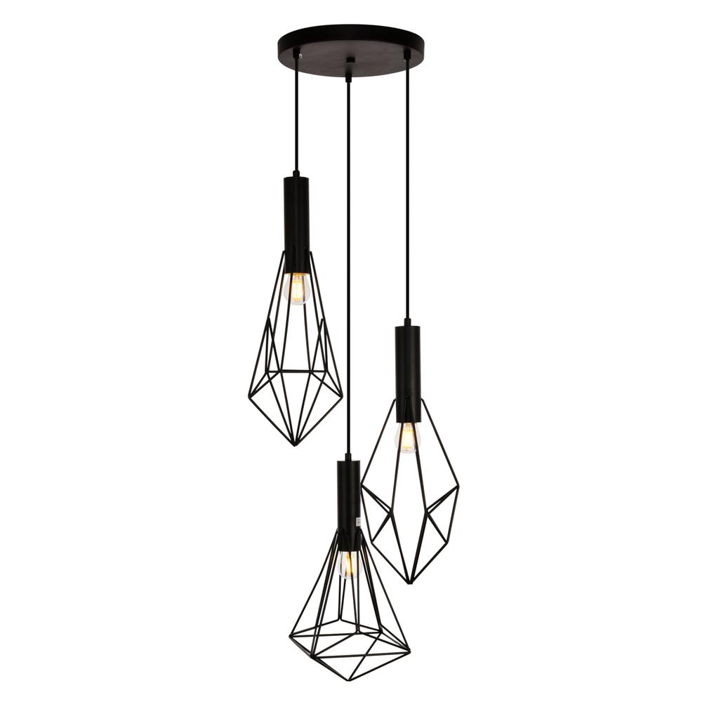 Jago Collection Pendant D16.0 H30.4 Lt:3 Black Finish. Picture 2