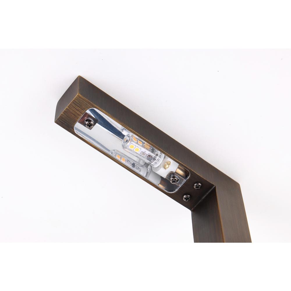 Cast brass modern linear path light. Picture 3