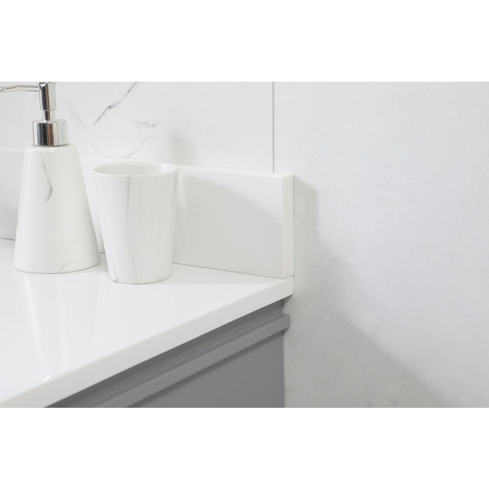 42 inch Single bathroom vanity in grey with backsplash. Picture 5