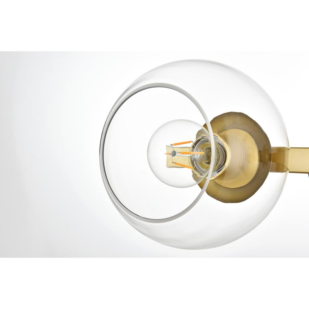Rogelio 4 light Brass and Clear Bath Sconce. Picture 5