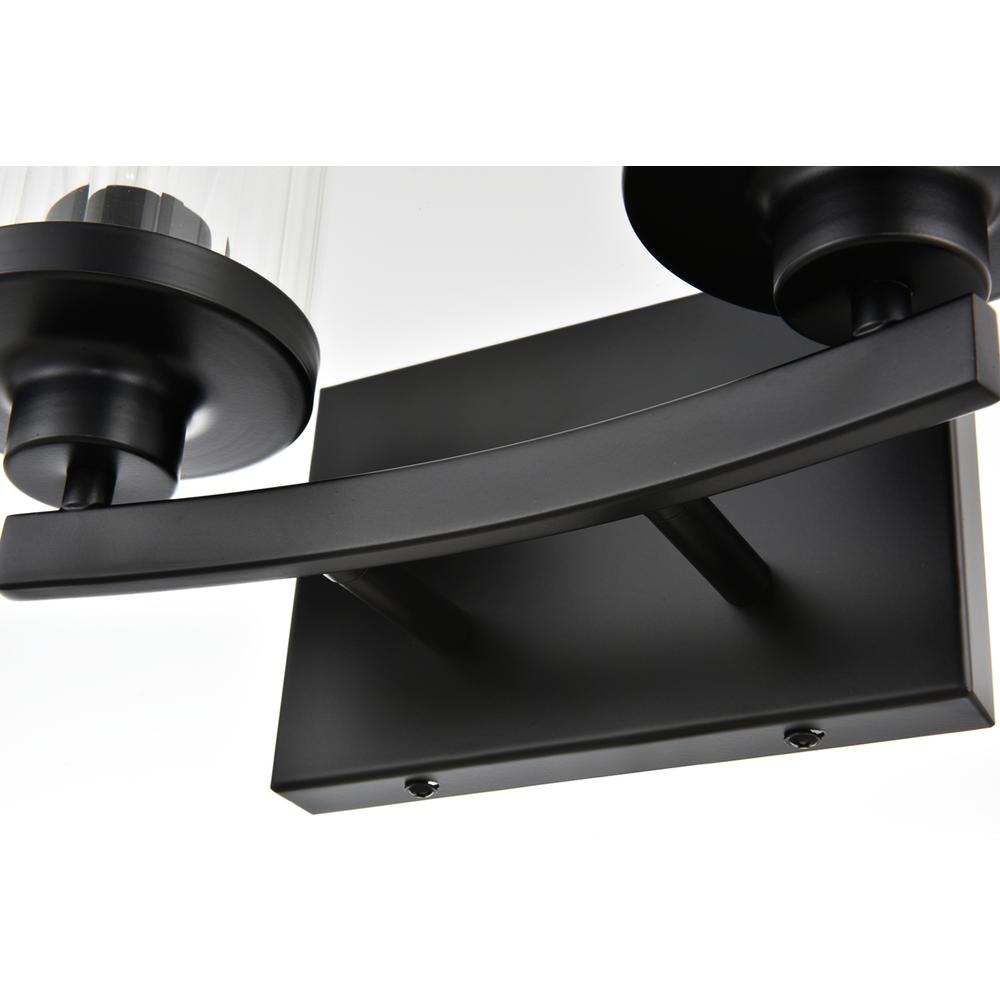 Saanvi 2 light Black and Clear Bath Sconce. Picture 5