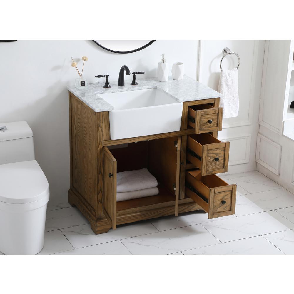 36 inch Single bathroom vanity in driftwood. Picture 3