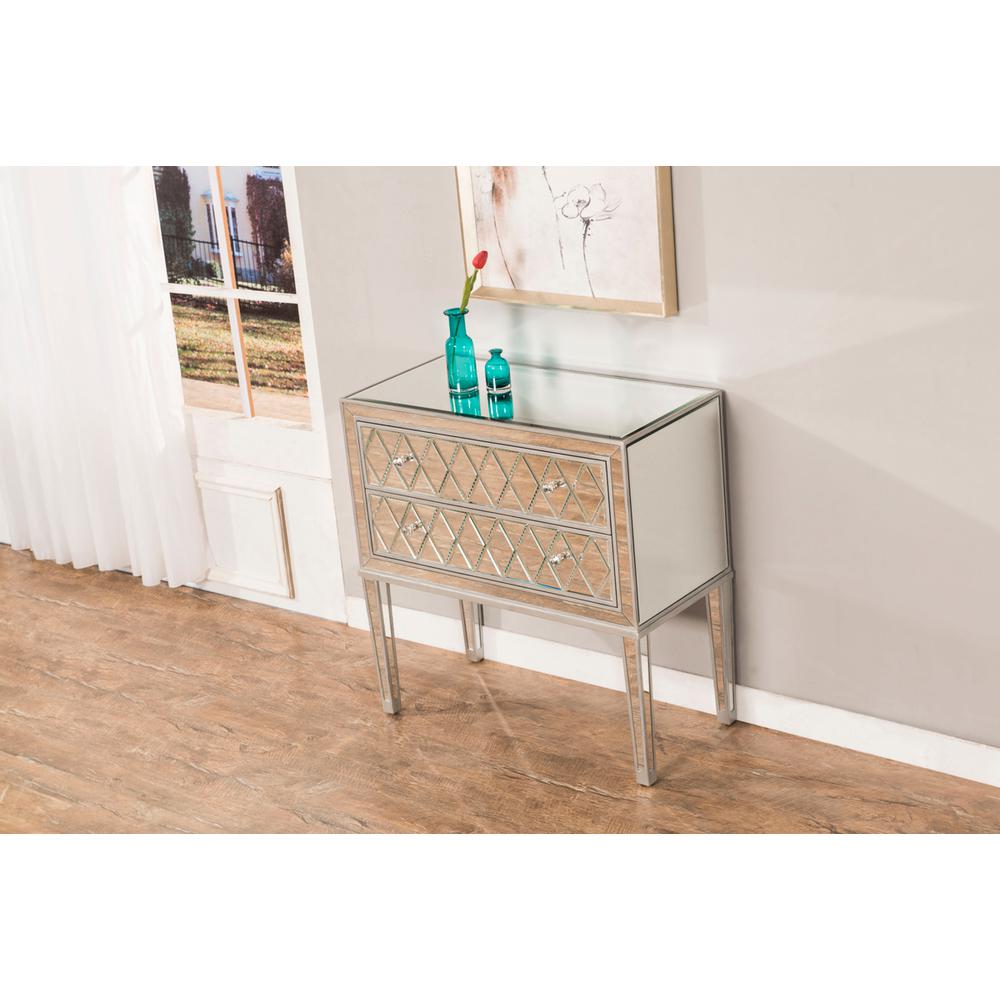 Nightstand 2 drawers 34in. W x 16in. D x 34in. H in antique silver paint. Picture 10