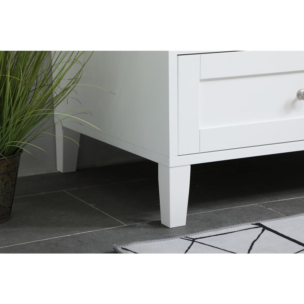 36 inch Single Bathroom Vanity in White with Backsplash. Picture 6
