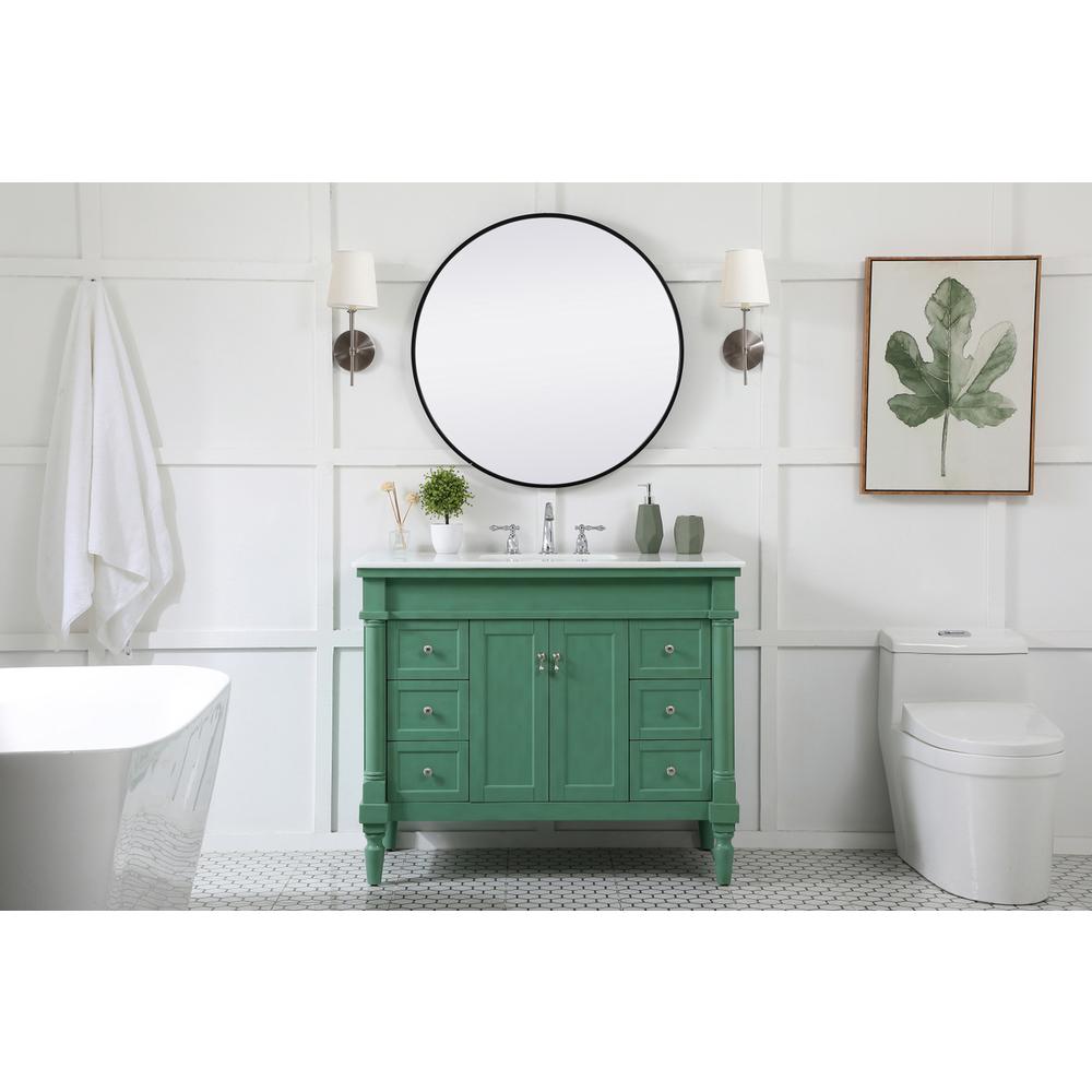 42 inch Single Bathroom vanity in vintage mint. Picture 4